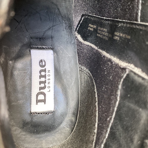 Dune London Penelope Black Suede/Leather Low Ankle Boot- Size 6M/ 37 - Picture 14 of 16